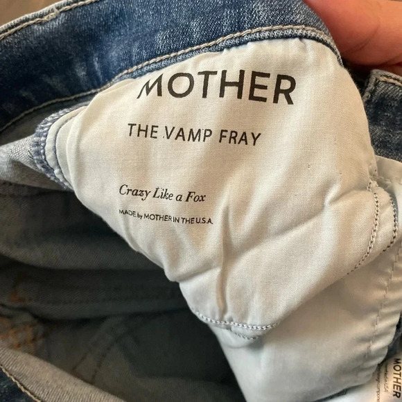 MOTHER the vamp fray crazy like a fox women’s distressed jeans size 25 - Picture 5 of 11